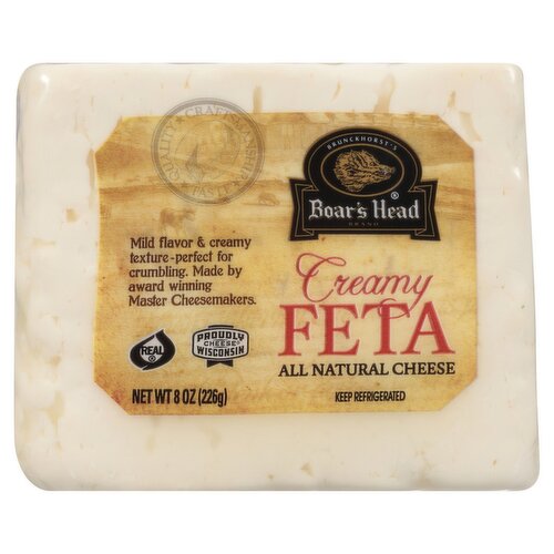 Boar's Head Creamy Feta All Natural Cheese, 8 oz