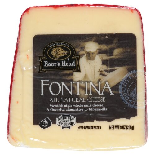 Boar's Head All Natural Fontina Cheese 9 oz