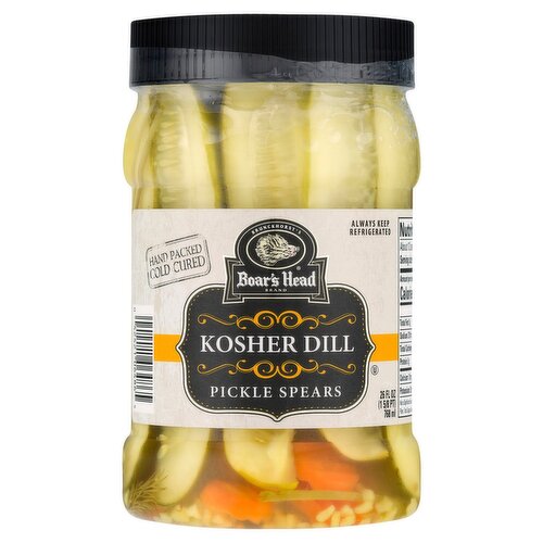 Boar's Head Kosher Dill Pickle Spears, 26 fl oz