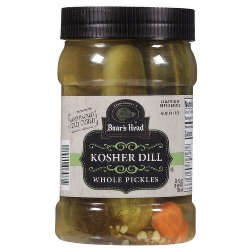 Boar's Head Kosher Dill Whole Pickles, 26 fl oz