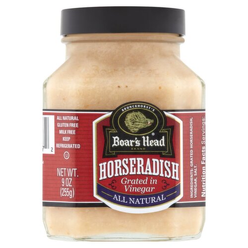 Boar's Head Grated in Vinegar Horseradish, 9 oz