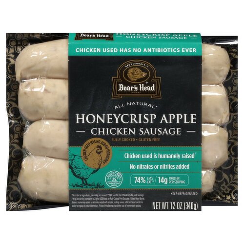 Brunckhorst's Boar's Head Honeycrisp Apple Chicken Sausage, 12 oz