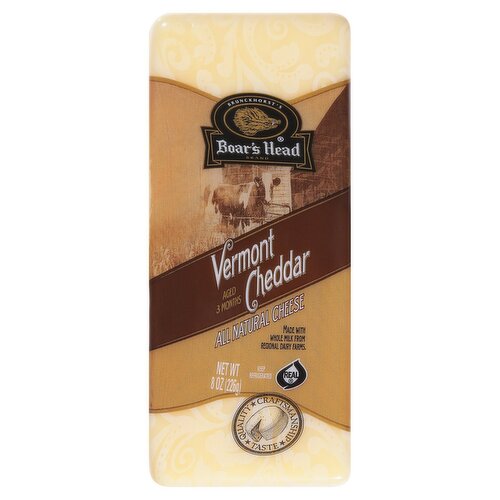 Brunckhorst's Boar's Head Vermont Cheddar Cheese, 8 oz