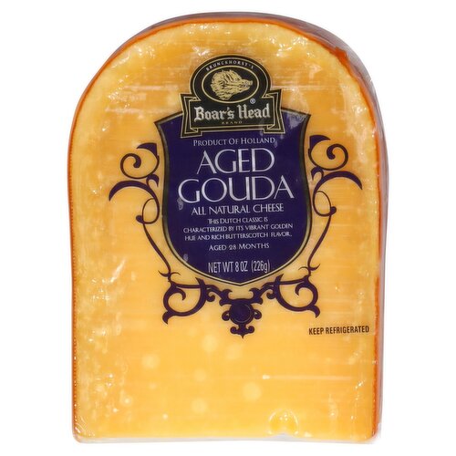 Boar's Head Aged Gouda All Natural Cheese, 8 oz