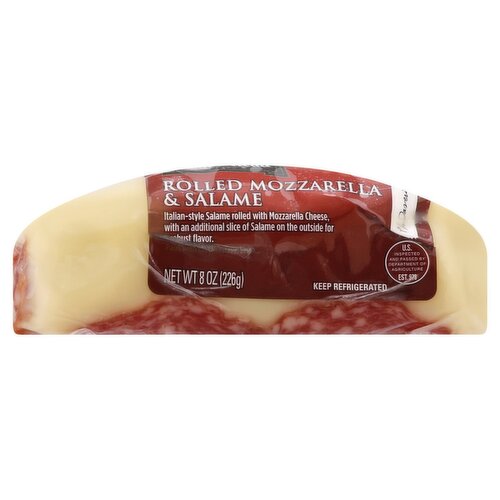 Brunckhorst's Boar's Head Rolled Mozzarella & Salame Cheese, 8 oz