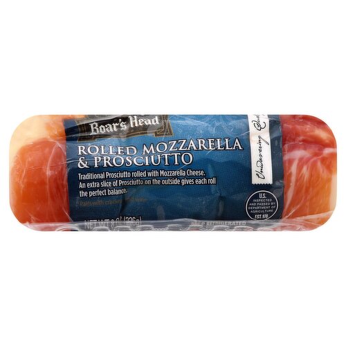 Boar's Head Rolled Mozzarella & Prosciutto, 8 oz