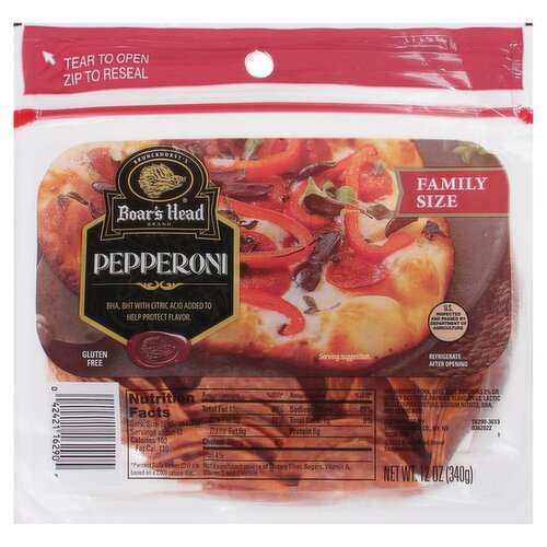 Brunckhorst's Boar's Head Pepperoni Family Size, 12 oz