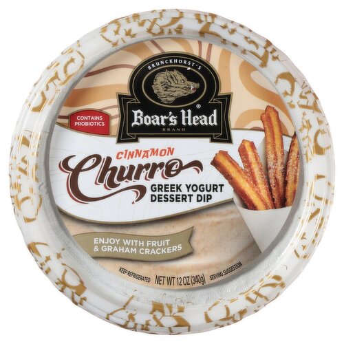 Boar's Head Cinnamon Churro Greek Yogurt Dessert Dip, 12 oz