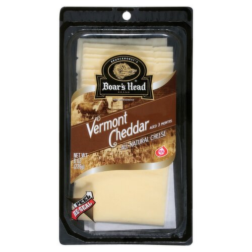 Boar's Head Vermont Cheddar All Natural Cheese, 8 oz