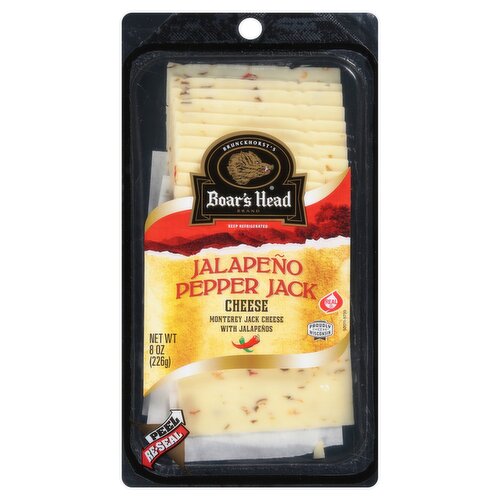 Boar's Head Jalapeño Pepper Jack Cheese, 8 oz