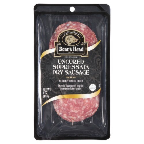 Brunckhorst's Boar's Head Uncured Sopressata Dry Sausage, 4 oz