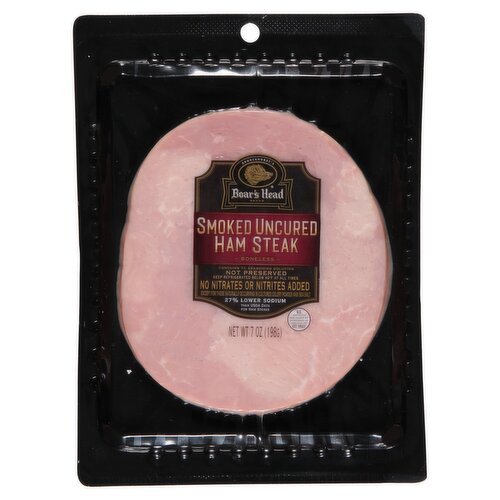 Boar's Head Boneless Smoked Uncured Ham Steak, 7 oz