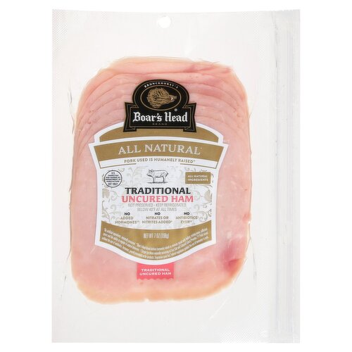 Boar's Head Traditional Uncured Ham, 7 oz