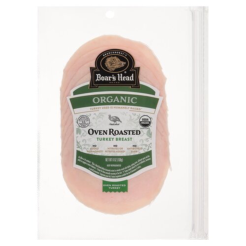 Boar's Head Organic Oven Roasted Turkey Breast, 6 oz