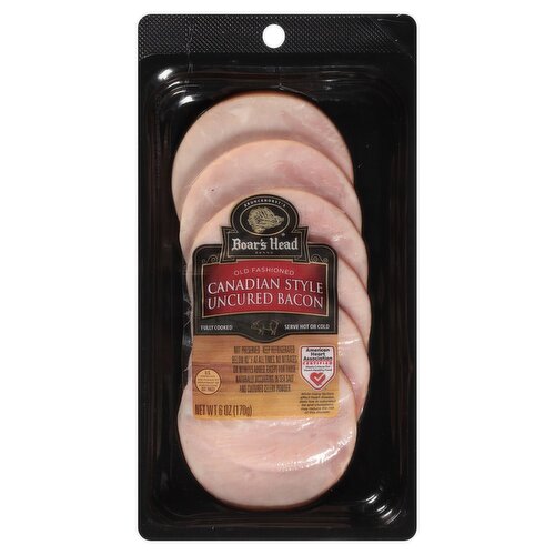 Boar's Head Canadian Style Uncured Bacon, 6 oz