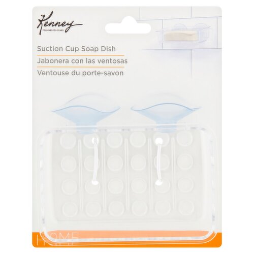 Kenney Home Clear Suction Cup Soap Dish