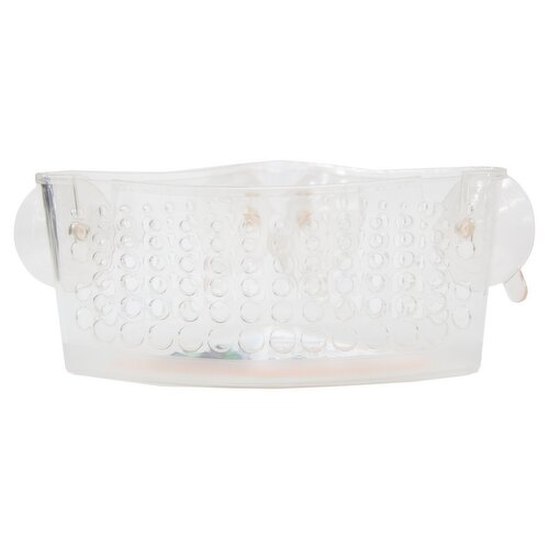 Kenney Home Clear Suction Shower Corner Basket