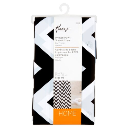 Kenney Home Step Up Printed PEVA Shower Liner