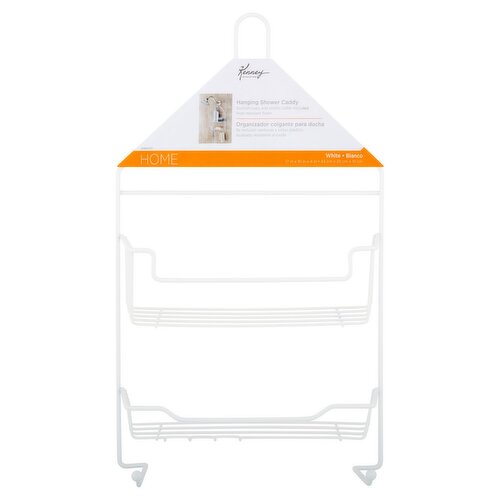 Kenney Home White Hanging Shower Caddy, 1 set