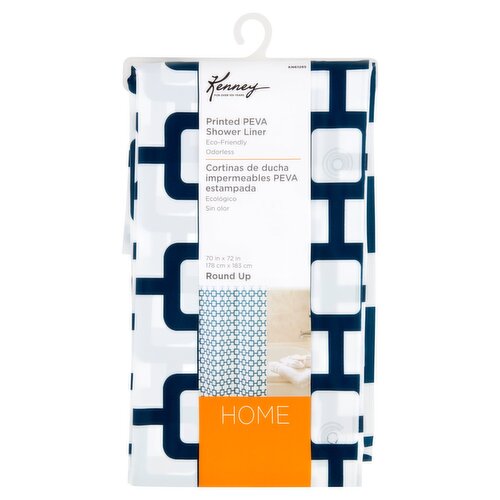 Kenney Home Round Up Printed PEVA Shower Liner