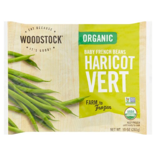 Woodstock Organic Baby French Beans Haricot Vert, 10 oz