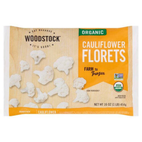 Woodstock Organic Cauliflower Florets, 16 oz