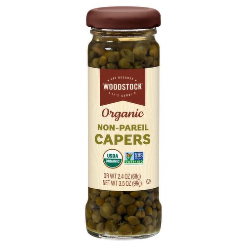 Woodstock Organic Non-Pareil Capers, 3.5 oz