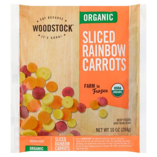 Woodstock Organic Sliced Rainbow Carrots, 10 oz