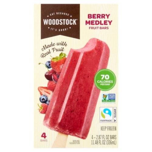 Woodstock Berry Medley Fruit Bars, 2.87 fl oz, 4 count