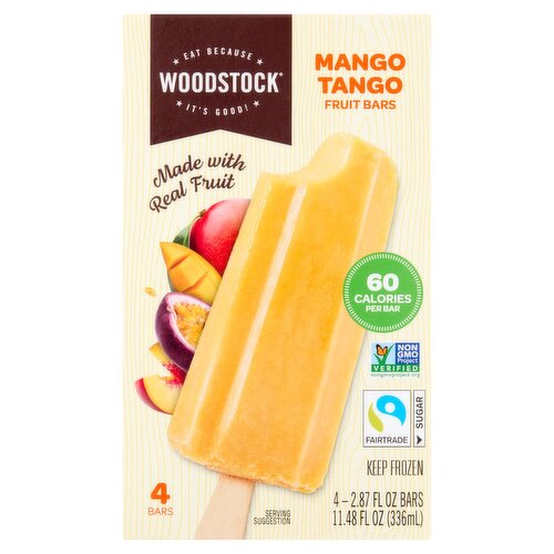 Woodstock Mango Tango Fruit Bars, 2.87 fl oz, 4 count