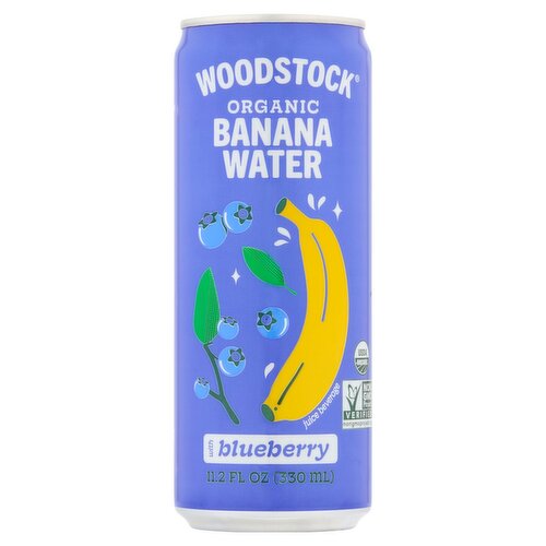 Woodstock Organic Banana Water with Blueberry Juice Beverage, 11.2 fl oz