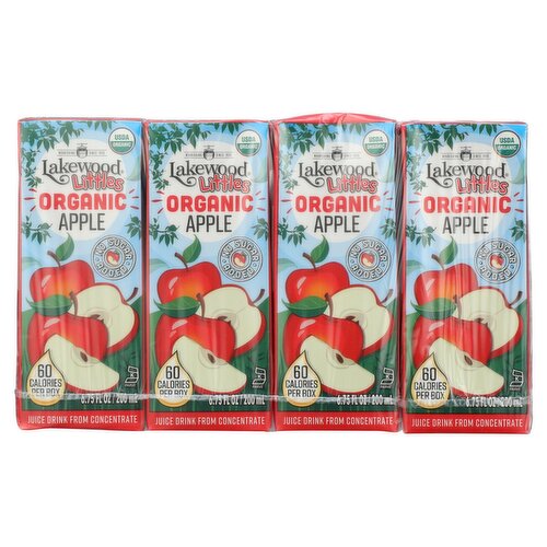 Lakewood Littles Organic Apple Juice Drink, 6.75 fl oz
