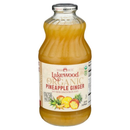 Lakewood Organic Pineapple Ginger Juice, 32 fl oz