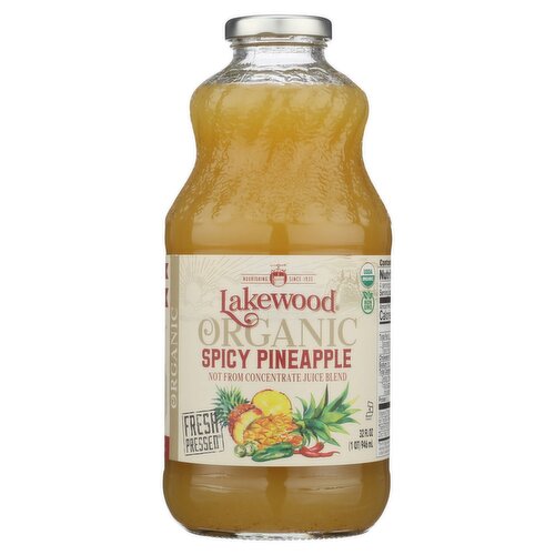 Lakewood Organic Spicy Pineapple Juice, 32 fl oz