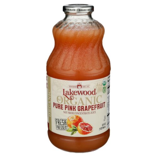 Lakewood Organic Pure Pink Grapefruit Juice, 32 fl oz