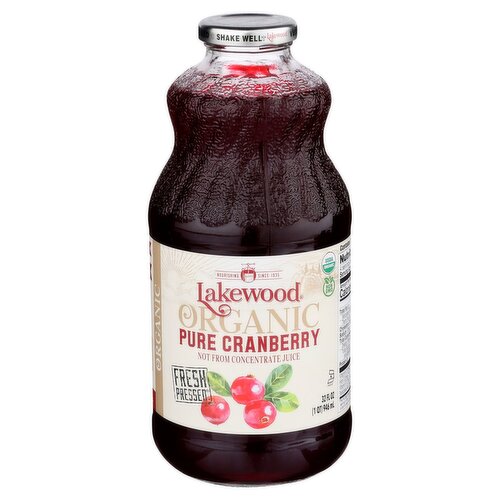 Lakewood Organic Pure Cranberry Juice, 32 fl oz