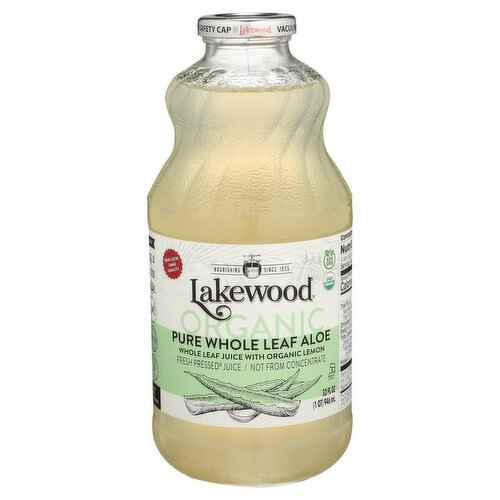 Lakewood Organic Pure Whole Leaf Aloe Juice, 32 fl oz