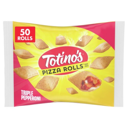 Totino's Pizza Rolls Triple Pepperoni Pizza Snacks, 50 count, 24.8 oz