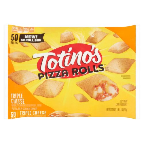 Totino's Pizza Rolls Triple Cheese Pizza Snack, 50 count, 24.8 oz