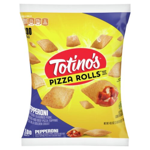 Totino's Pizza Rolls Pepperoni Pizza Snacks, 100 count, 48.8 oz