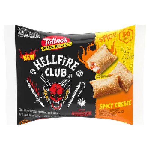 Totino's Pizza Rolls Hellfire Club Spicy Cheese Pizza Snacks, 50 count, 24.46 oz