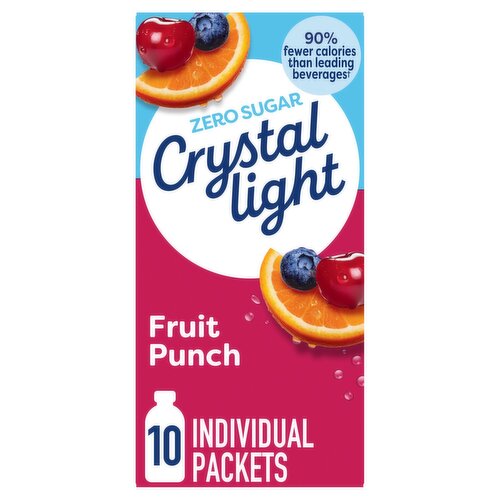Crystal Light Fruit Punch Drink Mix, 0.09 oz, 10 count