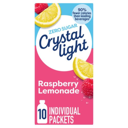 Crystal Light Raspberry Lemonade Drink Mix, 0.08 oz, 10 count