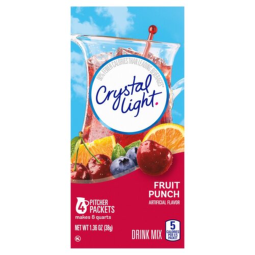 Crystal Light Fruit Punch Drink Mix, 4 count, 1.36 oz