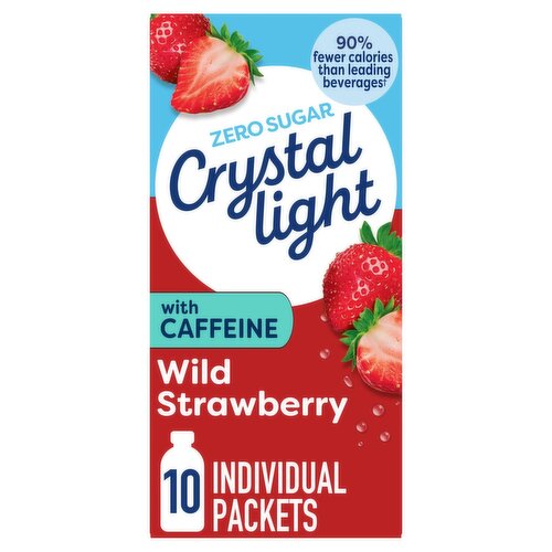 Crystal Light Wild Strawberry Drink Mix, 0.11 oz, 10 count