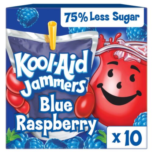 Kool-Aid Jammers Blue Raspberry Drink, 6 fl oz, 10 count