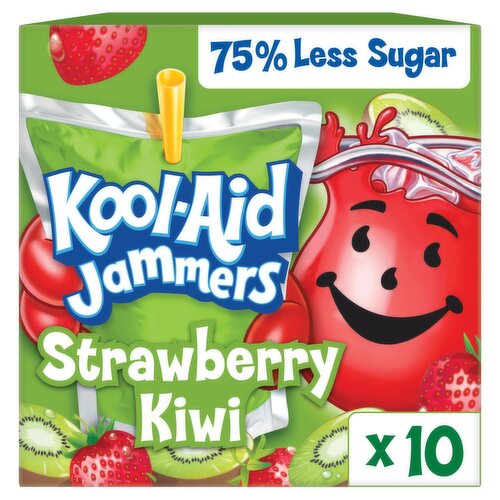 Kool-Aid Jammers Strawberry Kiwi Drink, 6 fl oz, 10 count