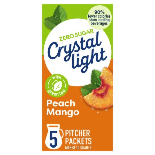 Crystal Light Peach Mango Green Tea Drink Mix, 5 count, 1.85 oz