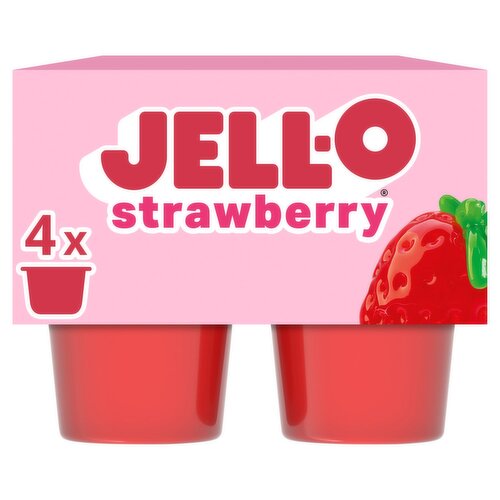 Jell-O Strawberry Gelatin Snacks, 4 count, 13.5 oz
