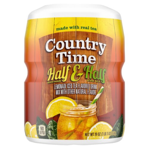 Country Time Half & Half Lemonade Iced Tea Flavored Drink Mix, 19 oz